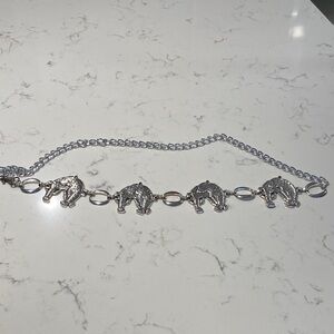 Vintage Silver leopard Chain Belt